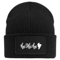Beanie Ho Ho Ho Weihnachtsmann Black Mütze