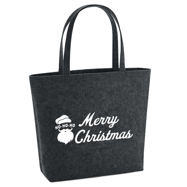 Filzshopper Ho Ho Ho Santa Merry Christmas 22 Liter Filztasche