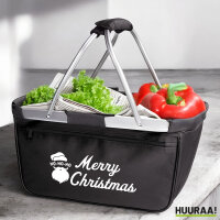 Einkaufskorb faltbar Ho Ho Ho Santa Merry Christmas 20...