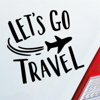 Autoaufkleber Lets go travel ca. 10x10cm