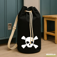 Seesack Pirat Totenschädel 20 Liter Rucksack Black