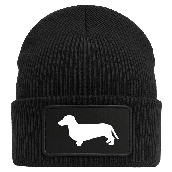 Beanie Dackel Silhouette Black Mütze