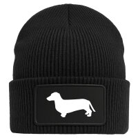 Beanie Dackel Silhouette Black Mütze