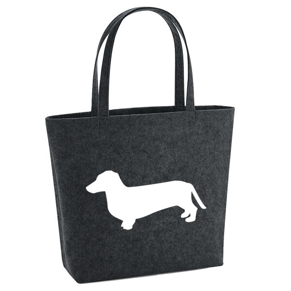 Filzshopper Dackel Silhouette 22 Liter Filztasche