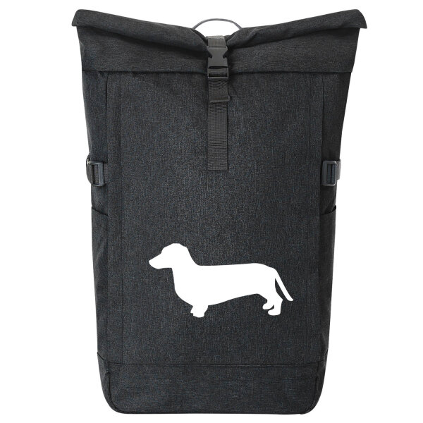 Kurierrucksack Dackel Silhouette 30-44 Liter Black Melange