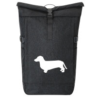Kurierrucksack Dackel Silhouette 30-44 Liter Black Melange