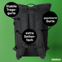 Kurierrucksack Dackel Silhouette 30-44 Liter Black Melange