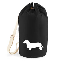 Seesack Dackel Silhouette 20 Liter Rucksack Black