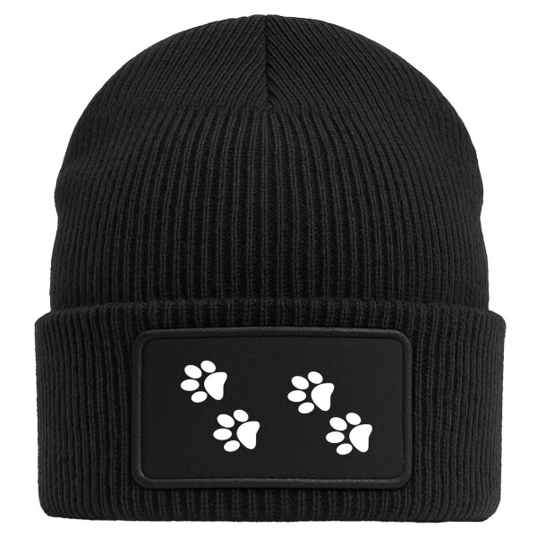Beanie Fußtapsen Tapsen Black Mütze