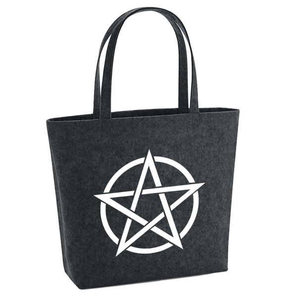 Filzshopper Pentagramm Drudenfuß 22 Liter Filztasche