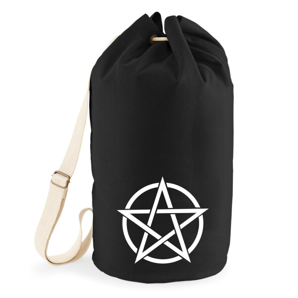 Seesack Pentagramm Drudenfuß 20 Liter Rucksack Black