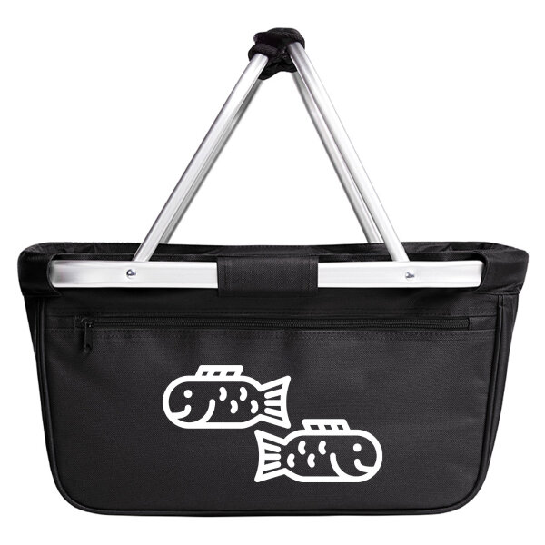 Einkaufskorb faltbar Fische Sternzeichen Symbol 20 Liter Tragekorb Black