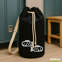 Seesack Fische Sternzeichen Symbol 20 Liter Rucksack Black