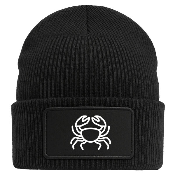 Beanie Krebs Sternzeichen Symbol Black Mütze