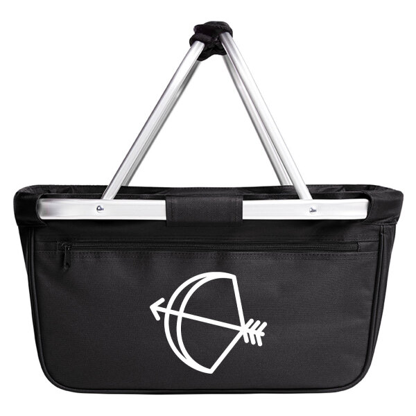 Einkaufskorb faltbar Schütze Sternzeichen Symbol 20 Liter Tragekorb Black