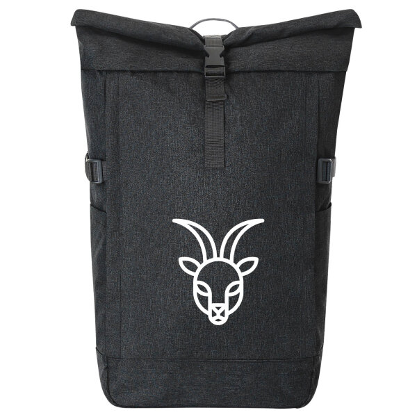Kurierrucksack Steinbock Sternzeichen Symbol 30-44 Liter Black Melange