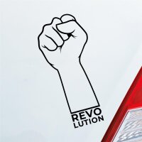 Autoaufkleber Revolution Faust ca. 8x19cm
