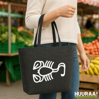 Filzshopper Skorpion Sternzeichen Symbol 22 Liter Filztasche