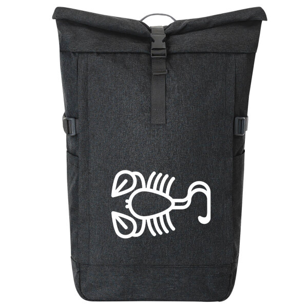Kurierrucksack Skorpion Sternzeichen Symbol 30-44 Liter Black Melange
