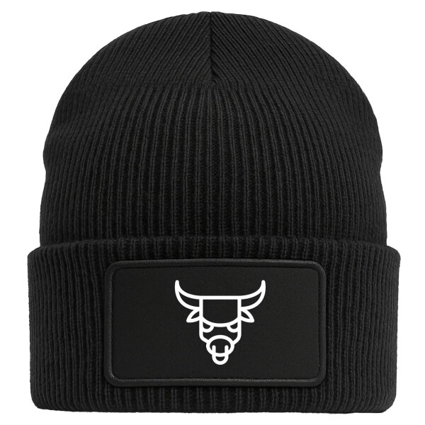 Beanie Stier Sternzeichen Symbol Black Mütze
