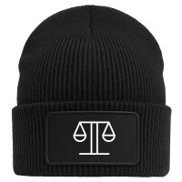 Beanie Waage Sternzeichen Symbol Black Mütze