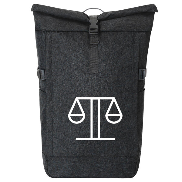 Kurierrucksack Waage Sternzeichen Symbol 30-44 Liter Black Melange