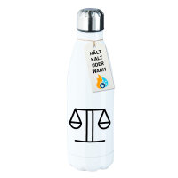 Edelstahl-Trinkflasche Waage Sternzeichen Symbol 500ml...