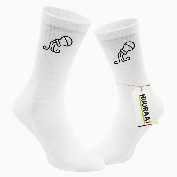 Socken Wassermann Sternzeichen Symbol Größe 37/46 White Motiv Tennissocken