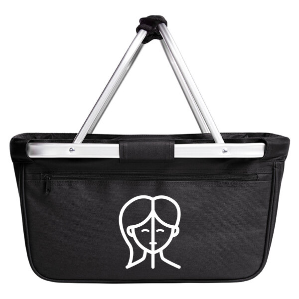 Einkaufskorb faltbar Zwillinge Sternzeichen Symbol 20 Liter Tragekorb Black