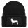 Beanie mit Patch Welsh Corgi Pembroke Silhouette Black