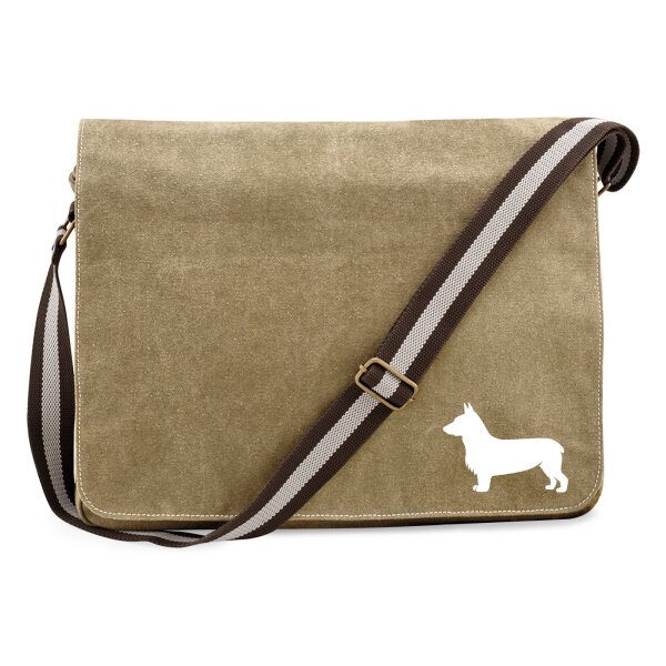 Umhängetasche Welsh Corgi Pembroke Silhouette 14 Liter