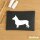 Kulturbeutel Welsh Corgi Pembroke Silhouette 1 Liter Filz Charcoal Kosmetiktasche