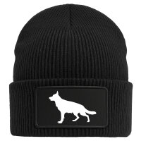 Beanie Deutscher Schäferhund Silhouette Black...