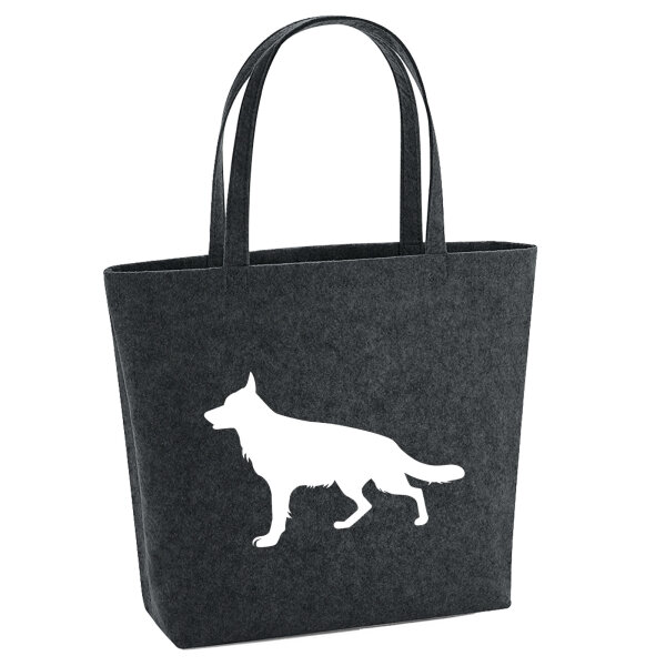 Filzshopper Deutscher Schäferhund Silhouette 22 Liter Filztasche