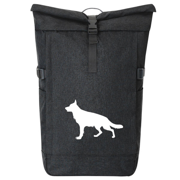 Kurierrucksack Deutscher Schäferhund Silhouette 30-44 Liter Black Melange
