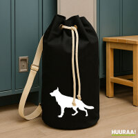 Seesack Deutscher Schäferhund Silhouette 20 Liter Rucksack Black