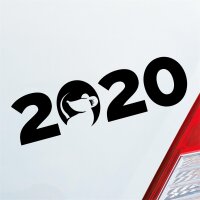Autoaufkleber 2020 Jahr der Ratte ca. 19x5cm