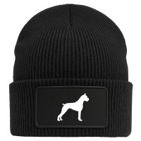Beanie Deutscher Boxer Silhouette Black Mütze