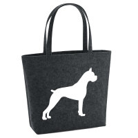 Filzshopper Deutscher Boxer Silhouette 22 Liter Filztasche