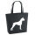 Filzshopper Deutscher Boxer Silhouette 22 Liter Filztasche