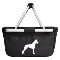 Einkaufskorb faltbar Deutscher Boxer Silhouette 20 Liter Tragekorb Black