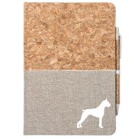 Notizbuch A5 Deutscher Boxer Silhouette 80 Blatt inkl. Kugelschreiber