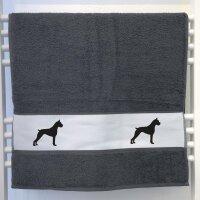 Handtuch Deutscher Boxer Silhouette 50x100cm