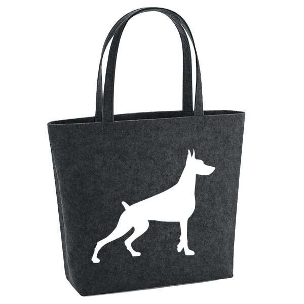 Filzshopper Dobermann Silhouette 22 Liter Filztasche