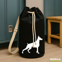 Seesack Dobermann Silhouette 20 Liter Rucksack Black