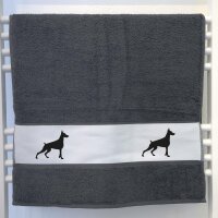 Handtuch Dobermann Silhouette 50x100cm