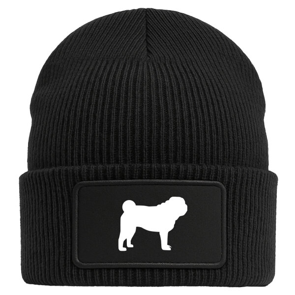 Beanie Mops Silhouette Black Mütze