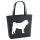 Filzshopper Mops Silhouette 22 Liter Filztasche