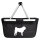 Einkaufskorb faltbar Mops Silhouette 20 Liter Tragekorb Black