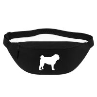 Bauchtasche Mops Silhouette 2,5 Liter Black Crossbody Bag